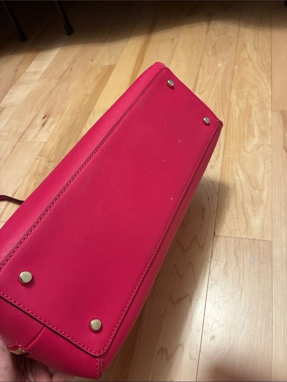 Kate Spade hot pink Dome Satchel Tote in Embossed Leather - Picture 3 of 12